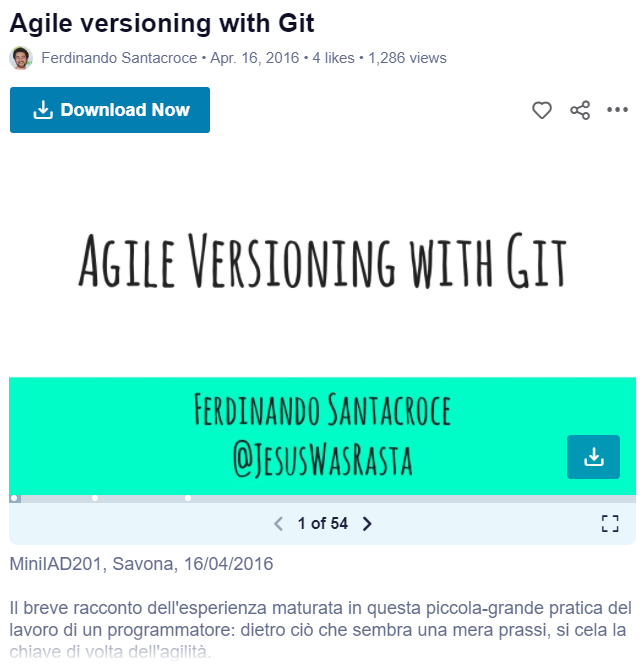 Agile versioning with Git - Savona - 2016